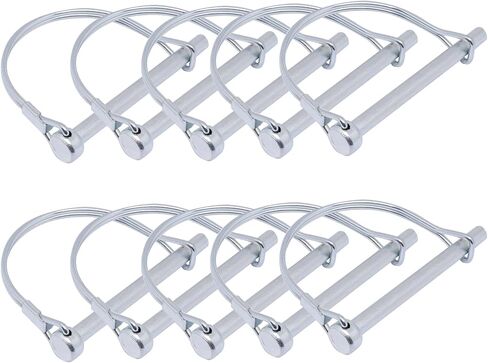 10pcs 1/4" Trailer Hitch Pin, Trailer Coupler Pin PTO Shaft Locking Pin Safety Trailer Pin for Farm, Garden, Lawn, Hitches (Aquare & Arch) in Saudi Arabia