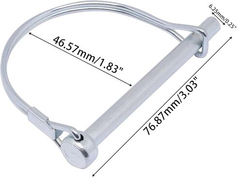 10pcs 1/4" Trailer Hitch Pin, Trailer Coupler Pin PTO Shaft Locking Pin Safety Trailer Pin for Farm, Garden, Lawn, Hitches (Aquare & Arch) in Saudi Arabia