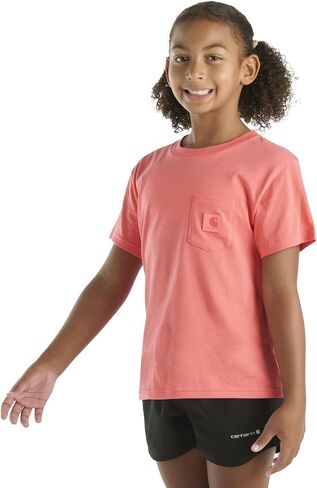Carhartt Girls' Short Sleeve Pocket T-Shirt W/Tonal Logo in Saudi Arabia