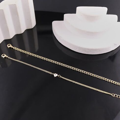 Promise Couple Bracelets for Women Men Permanent Bracelets for Couples Soulmate Distance Relationship Bracelet Stainless steel Matching Bracelets Locked Bracelet Heart Rhinestone Gold Silver Cuban Chain in Saudi Arabia