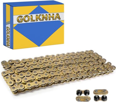 GOLD 420 X-Ring Motorcycle Chain 114 Links OEM#40530-NX1-005 405W3-GC5-505 9Y582-48113-00 in Kuwait