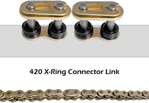 GOLD 420 X-Ring Motorcycle Chain 114 Links OEM#40530-NX1-005 405W3-GC5-505 9Y582-48113-00 in Kuwait