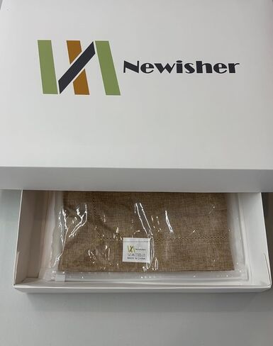 Farmhouse Hemstitch Border Table Runner Faux Linen Rustic Table Runners Solid Beige Rectangle Table Decoration for Dining Coffee Table Home Kitchen Party 13x36 Inch in Kuwait