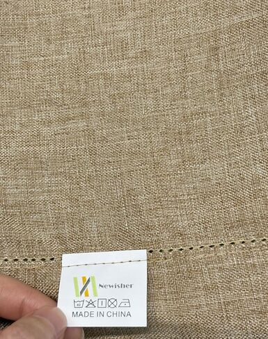 Farmhouse Hemstitch Border Table Runner Faux Linen Rustic Table Runners Solid Beige Rectangle Table Decoration for Dining Coffee Table Home Kitchen Party 13x36 Inch in Kuwait