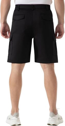 SIX ISLANDS Men's Cargo Shorts 9" Inseam Elastic Waistband Casual Relaxed Fit Work Shorts with 6 Pockets in Kuwait