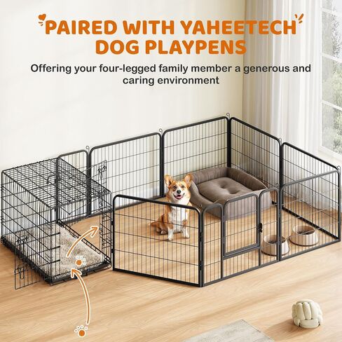 Yaheetech 42 بوصة الكلب قفص مزدوج الباب قفص الكلب مع مقسم للجرو إلى الكبار XL قفص الكلب المعدني القابل للطي مع علبة قابلة للإزالة سلك بيت الكلب بيت الكلب الحيوانات الأليفة قفص للكلاب الكبيرة المحمولة السفر قفص، أسود in Saudi Arabia