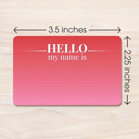 Hello Name Tags, Modern Style Labels, 3.5" x 2.25", Hello Stickers for Conferences, Parties, Removable from Clothing, Permanent Adhesion to Other Surfaces, by Better Office Products (504 Pack) in Saudi Arabia
