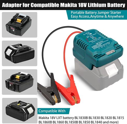 Jump Starter Adapter for DeWalt 20V/60V Li-ion Battery Powered with Jumper Cable Clamps Portable Car Battery Charger Jump Starter(Battery Not Included) in Saudi Arabia