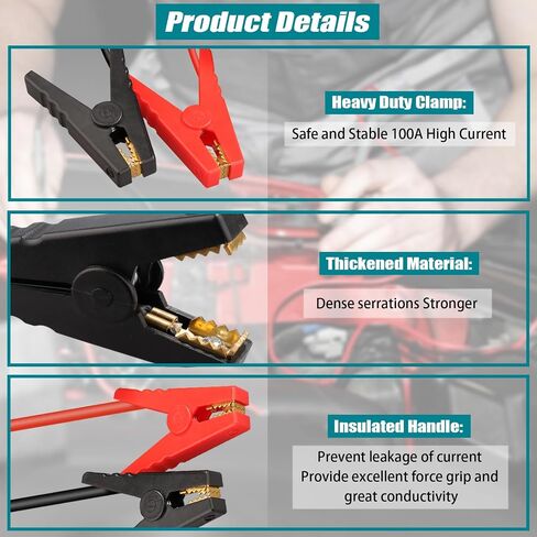 Jump Starter Adapter for DeWalt 20V/60V Li-ion Battery Powered with Jumper Cable Clamps Portable Car Battery Charger Jump Starter(Battery Not Included) in Saudi Arabia