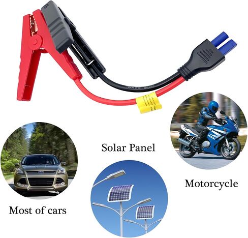 10AWG EC5 Connector Replacement Alligator Clip,EC5 Jump Starter Cable with Battery Clamps, 12V Car Battery Booster Jumper Emergency Cable. in Kuwait