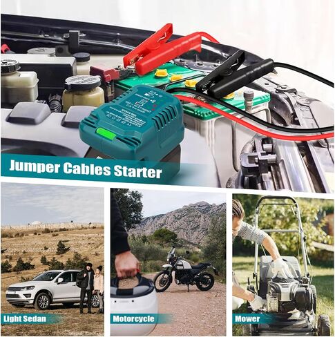 Jump Starter Adapter for DeWalt 20V/60V Li-ion Battery Powered with Jumper Cable Clamps Portable Car Battery Charger Jump Starter(Battery Not Included) in Saudi Arabia
