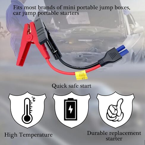 10AWG EC5 Connector Replacement Alligator Clip,EC5 Jump Starter Cable with Battery Clamps, 12V Car Battery Booster Jumper Emergency Cable. in Kuwait