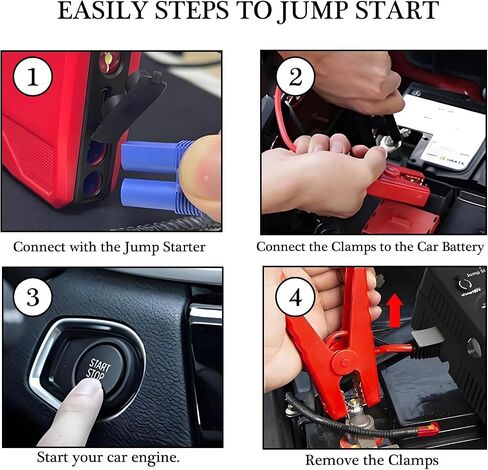 10AWG EC5 Connector Replacement Alligator Clip,EC5 Jump Starter Cable with Battery Clamps, 12V Car Battery Booster Jumper Emergency Cable. in Kuwait