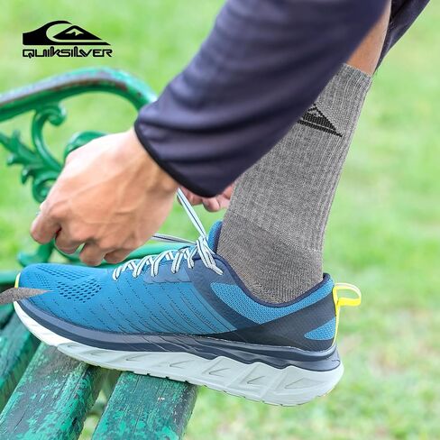 Quiksilver Mens Socks 8 Pairs Crew Socks for Men Premium Athletic Shoe Size 8-12 in Saudi Arabia