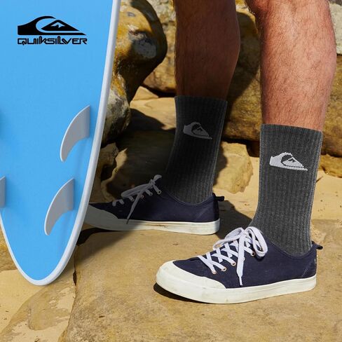 Quiksilver Mens Socks 8 Pairs Crew Socks for Men Premium Athletic Shoe Size 8-12 in Saudi Arabia