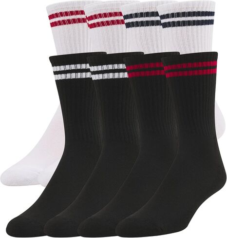 Quiksilver Mens Socks 8 Pairs Crew Socks for Men Premium Athletic Shoe Size 8-12 in Saudi Arabia