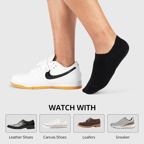 Heatuff No Show Socks Men Low Cut Ankle Short Cotton Casual Invisible Non Slip Socks (6/8 Pairs) in Saudi Arabia