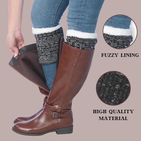 Tipi Toe 3 Pairs Women's Boot Cuffs Knitted Boots Socks Short Leg Warmer in Kuwait