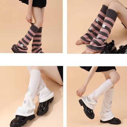 Kawaii Leg Warmers for Women,Cute Y2k Leg Warmers Baggy Leg Warmers Wide Legged Pile Socks for Women Girls in Kuwait