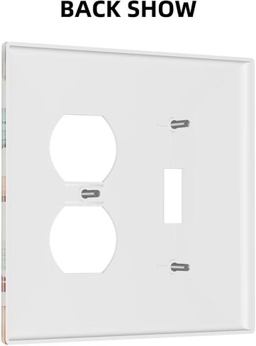 Outlet Covers Boho Cute Mushroom Colorful Plant 1 Gang Duplex Light Switch Cover Plate Decorative Wall Plates Electrical Switchplate Receptacle Cover for Nursery Bathroom Bedroom Decor in Saudi Arabia