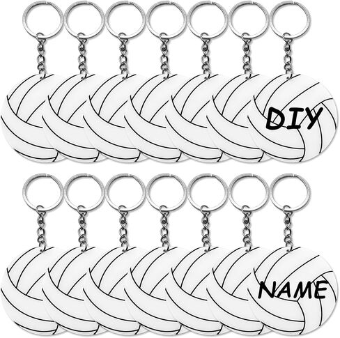 YIMAGUJRX 20 Pcs Baseball Softball Volleyball Basketball Acrylic Keychain Bulk for DIY Sports Team Party Baseball Bag Tag in Saudi Arabia