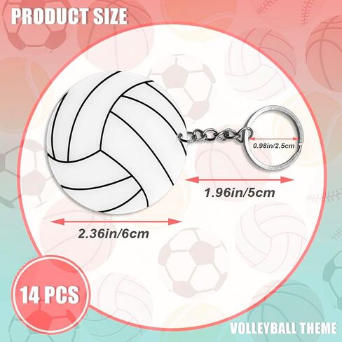 YIMAGUJRX 20 Pcs Baseball Softball Volleyball Basketball Acrylic Keychain Bulk for DIY Sports Team Party Baseball Bag Tag in Saudi Arabia