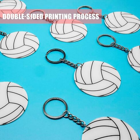 YIMAGUJRX 20 Pcs Baseball Softball Volleyball Basketball Acrylic Keychain Bulk for DIY Sports Team Party Baseball Bag Tag in Saudi Arabia