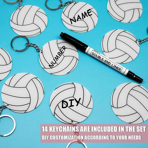 YIMAGUJRX 20 Pcs Baseball Softball Volleyball Basketball Acrylic Keychain Bulk for DIY Sports Team Party Baseball Bag Tag in Saudi Arabia