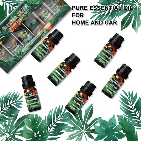 Essential Oils Set,Pure Essential Oils for Diffusers for Home (Gardenia, Lavender, Cherry Blossom, Chamomile, Jasmine, Rose) Fragrance Aromatherapy Oils Gift,6x10ml in Saudi Arabia