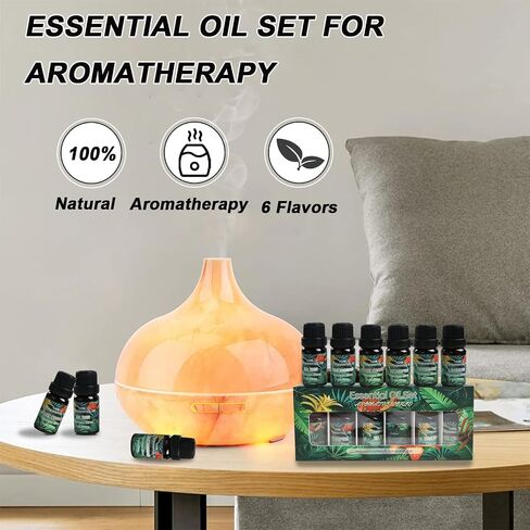 Essential Oils Set,Pure Essential Oils for Diffusers for Home (Gardenia, Lavender, Cherry Blossom, Chamomile, Jasmine, Rose) Fragrance Aromatherapy Oils Gift,6x10ml in Saudi Arabia