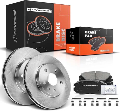 A-Premium 11.65 inch(296 mm) Front Vented Disc Brake Rotors + Ceramic Pads Kit Compatible with Select Buick and Chevy Models - LaCrosse 2012-2016, Regal 2011-2017, Malibu, Malibu Limited, 6-PC Set in Saudi Arabia