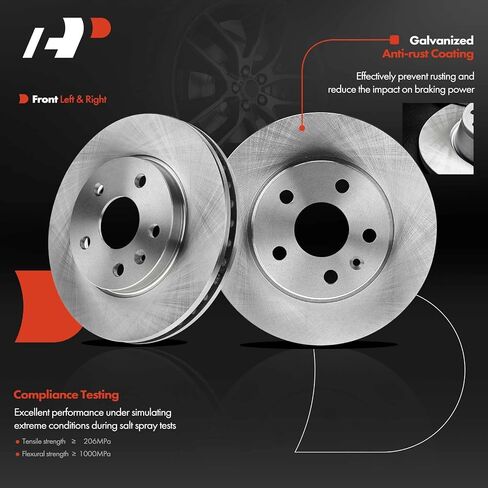 A-Premium 11.65 inch(296 mm) Front Vented Disc Brake Rotors + Ceramic Pads Kit Compatible with Select Buick and Chevy Models - LaCrosse 2012-2016, Regal 2011-2017, Malibu, Malibu Limited, 6-PC Set in Saudi Arabia