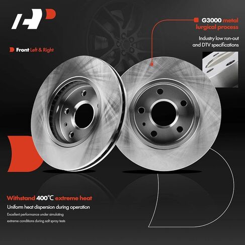 A-Premium 11.65 inch(296 mm) Front Vented Disc Brake Rotors + Ceramic Pads Kit Compatible with Select Buick and Chevy Models - LaCrosse 2012-2016, Regal 2011-2017, Malibu, Malibu Limited, 6-PC Set in Saudi Arabia