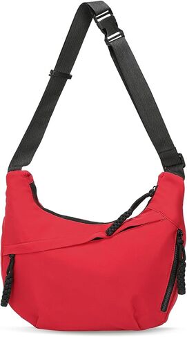 Arch Moon Crossbody Bag for Women, Nylon Curved Purse, Lightweight Dumpling Shoulder Sling Bag for Travel Casual in Saudi Arabia