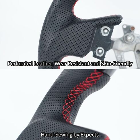 Hydro-Dip Carbon Fiber Perforated Leather Grip Steering Wheel, Car Steering Wheel Fit for Infiniti G35 2004-2007 in Saudi Arabia