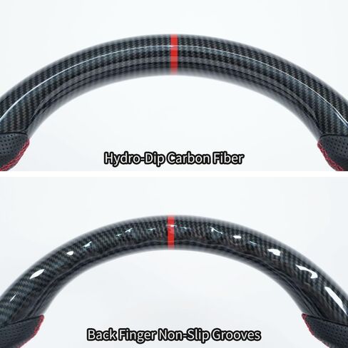 Hydro-Dip Carbon Fiber Perforated Leather Grip Steering Wheel, Car Steering Wheel Fit for Infiniti G35 2004-2007 in Saudi Arabia