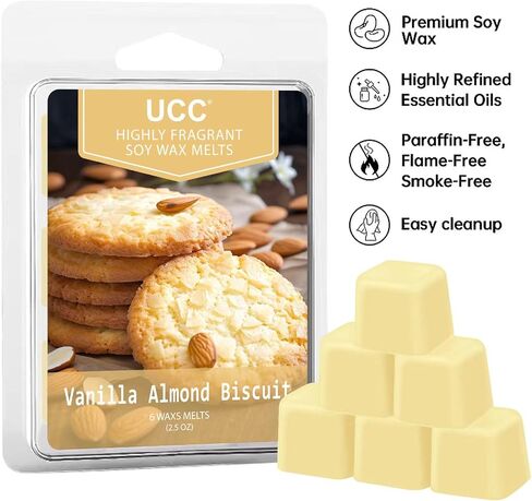 UCC Fall Wax Melts, Premium Plant Based Natural Autumn Soy Scented Melts Cubes, Wax Melts Tarts, Colored Wax Melt - 4 Pack in Saudi Arabia