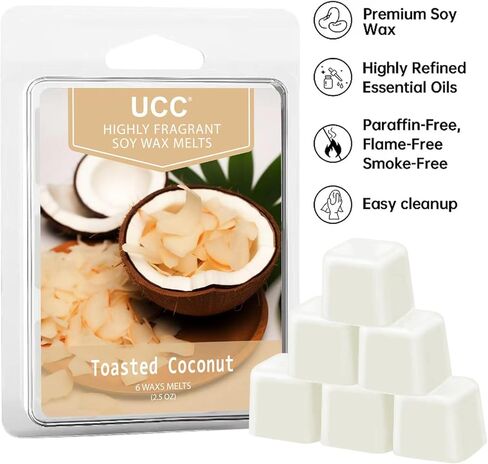 UCC Fall Wax Melts, Premium Plant Based Natural Autumn Soy Scented Melts Cubes, Wax Melts Tarts, Colored Wax Melt - 4 Pack in Saudi Arabia