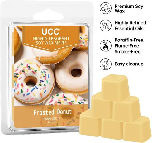 UCC Fall Wax Melts, Premium Plant Based Natural Autumn Soy Scented Melts Cubes, Wax Melts Tarts, Colored Wax Melt - 4 Pack in Saudi Arabia