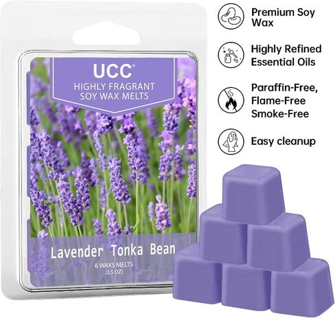 UCC Fall Wax Melts, Premium Plant Based Natural Autumn Soy Scented Melts Cubes, Wax Melts Tarts, Colored Wax Melt - 4 Pack in Saudi Arabia