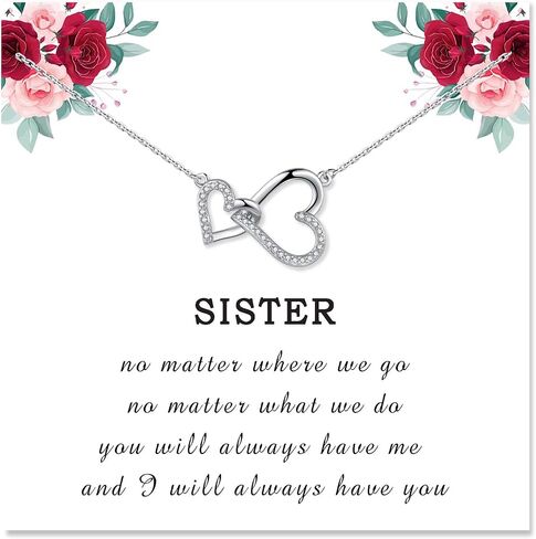 Necklace Gifts for Mom Mother Daughter Grandma Granddaughter Aunt Auntie Niece Big Sister Little Sister -Heart Necklace Jewelry Present as Christmas Birthday Valentines Day Mothers Day Graduation Gift in Saudi Arabia