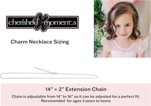Cherished Moments Girl's Sterling Silver or 14K Gold Plated Butterfly Necklace Gift for Toddlers or Kids, 14-16 inch in Saudi Arabia