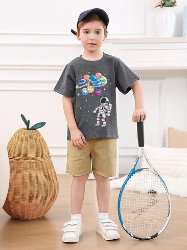 Boys T Shirt Summer Short Sleeve Toddler Tshirts 2-6 Years Cotton Kids Athletic Shirts & Tees in Saudi Arabia