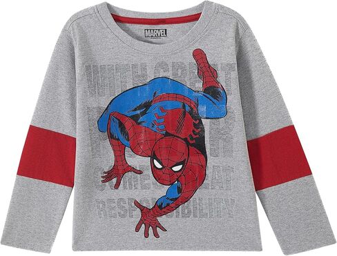 Marvel Spider-Man Boys 3 Pack Long Sleeve Shirt for Toddler and Big Kids in Saudi Arabia