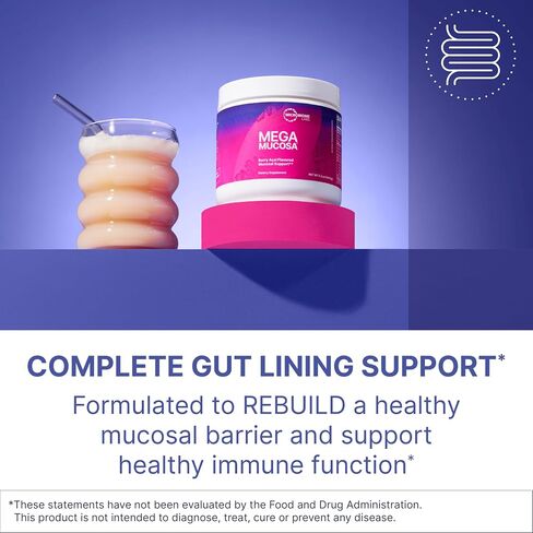 Microbiome Labs MegaMucosa Gut Health Powder - Digestive Supplement with Complete Mucosal Support for Healthy Gut & Immune Function - Dairy-Free Immunoglobulins & Amino Acids - Berry Acai (5.5 oz) in Saudi Arabia