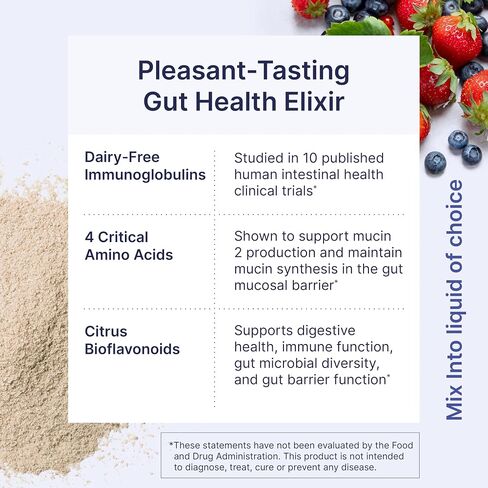 Microbiome Labs MegaMucosa Gut Health Powder - Digestive Supplement with Complete Mucosal Support for Healthy Gut & Immune Function - Dairy-Free Immunoglobulins & Amino Acids - Berry Acai (5.5 oz) in Saudi Arabia