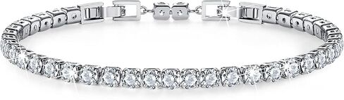 14K Gold Plated Cubic Zirconia Tennis Bracelet for Women, Gift Packaging Included for Your Special Her, Hypoallergenic for Sensitive Skin in Saudi Arabia