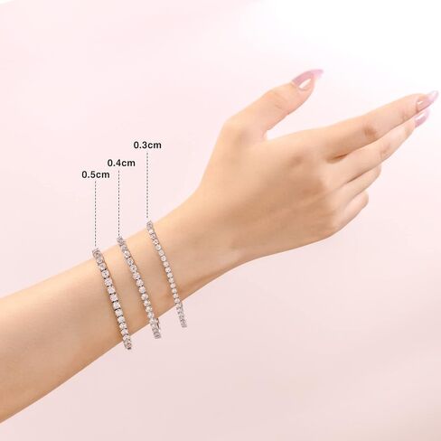 14K Gold Plated Cubic Zirconia Tennis Bracelet for Women, Gift Packaging Included for Your Special Her, Hypoallergenic for Sensitive Skin in Saudi Arabia
