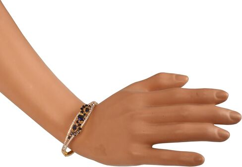 Touchstone Indian Bollywood مثيرة للإعجاب Zirconia CZS CZS سوار المجوهرات باللون الذهب أو الأبيض للنساء. in Kuwait
