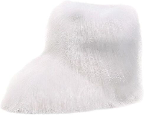 Girls Fluffy Furry Snow Boots Faux Fur Winter Warm Outdoor Boots in Saudi Arabia